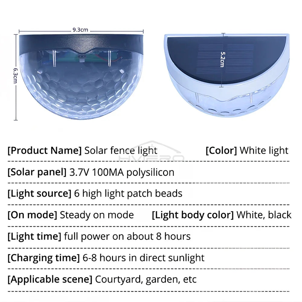 LED Solar Fence Lamp Outdoor Waterproof Wall Lights Corrugated Lights for Fence Terrace Garden Path Decorative Light Warm White