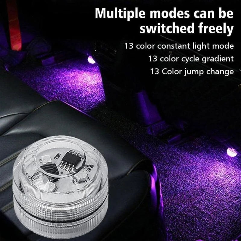 LED Lights Car Interior Ambient Light Remote Control Atmosphere Light Roof Light Decoration Lamp Brightness Adjustable