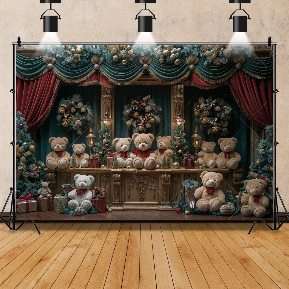 2025 New Year Christmas Background Customized Family Party Decoration Banner Provide Portrait Photography Studio Shooting Props