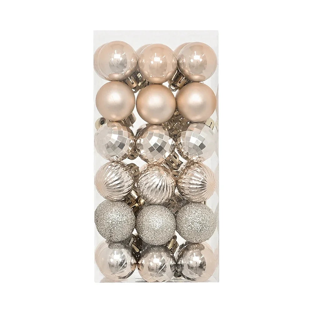 36Pcs Christmas Balls New Year Party Decoration Xmas Tree Ornaments Christmas Hanging Ornament Home Decor Gifts Navidad