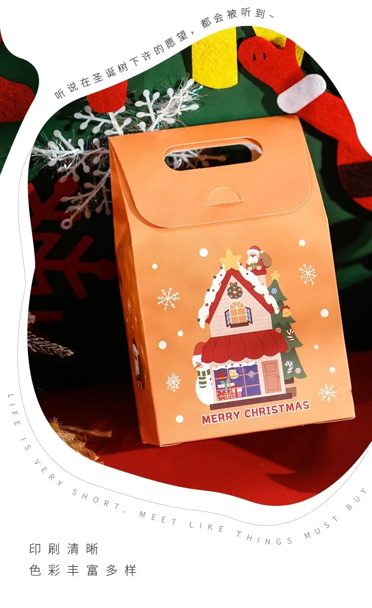 Christmas Gift Bags Small Gifts Cookies Colourful Boxes Christmas Eve Handheld Candy Boxes Father Christmas Christmas Gifts