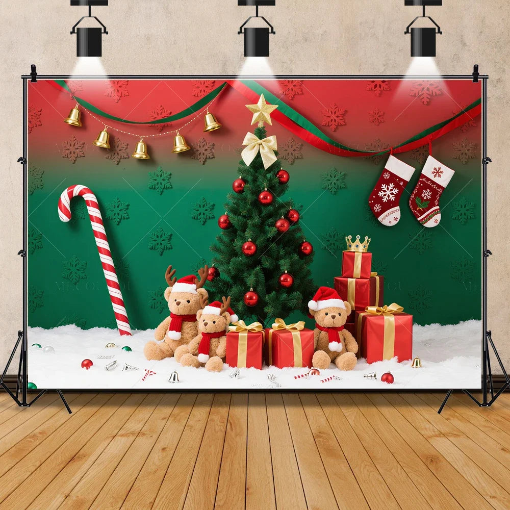 2025 New Year Christmas Background Customized Family Party Decoration Banner Provide Portrait Photography Studio Shooting Props