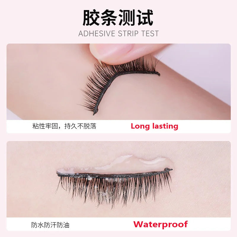40 Pcs/Box Reusable Self-Adhesive Glue-Free Eyelash Glue Strip False Eyelashes Extension No Glue Eyelashes Hypoallergenic