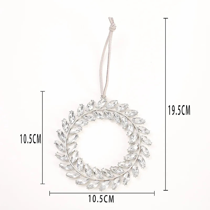 Christmas Crystal Clear Acrylic Snowflake Walking Stick Xmas Tree Pendant Ornaments Christmas Decoration For Home Navidad Noel