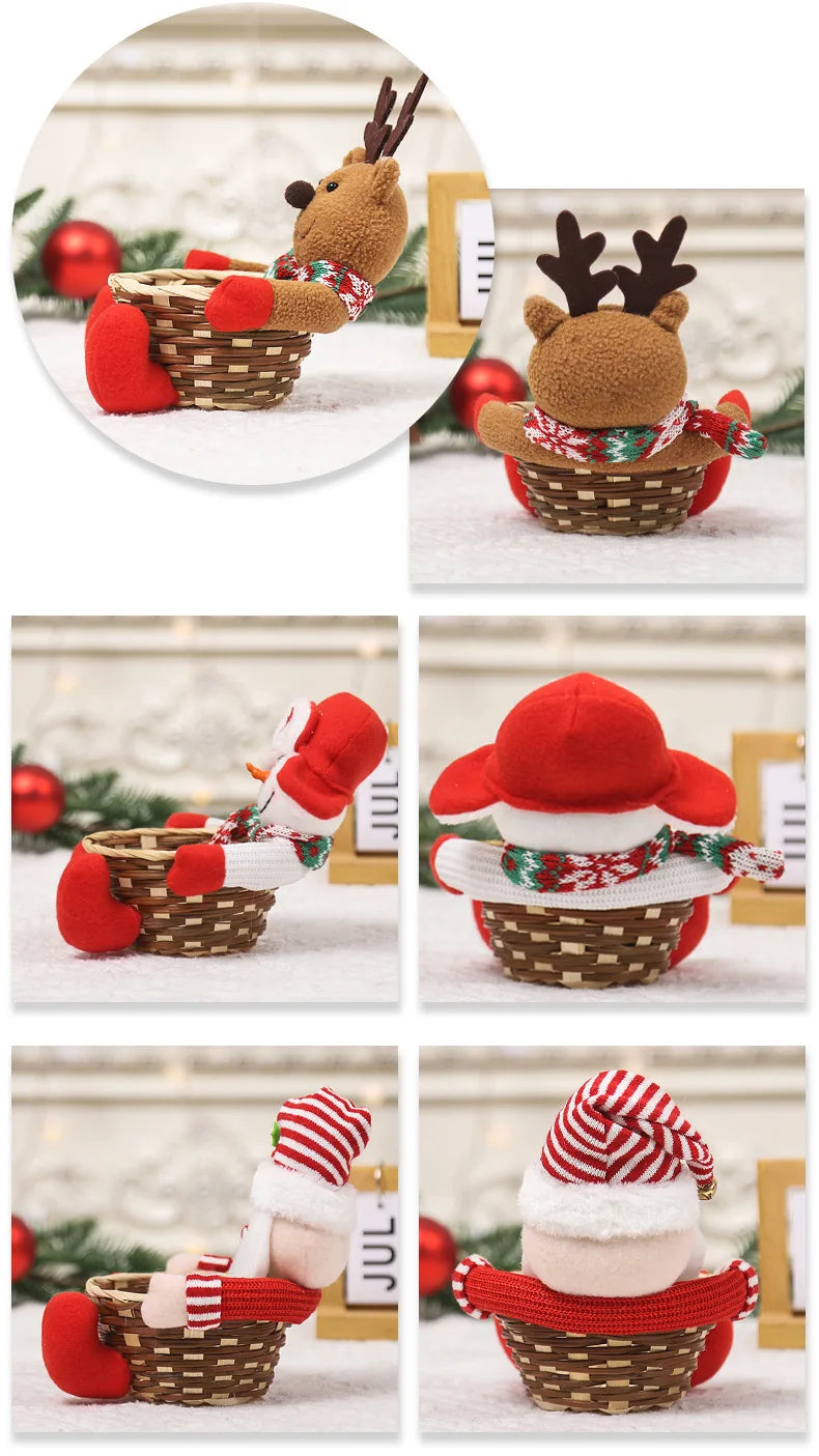 Christmas Decoration Candy Basket Christmas Tabletop Decoration Children Candy Basket Christmas Decoration Small Candy Box