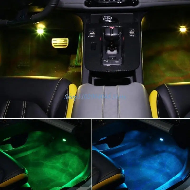 Automotive Roof Light Car Interior Ambient Light Remote Control Adhesive Wireless LED Lights Atmosphere Decoration Lamp