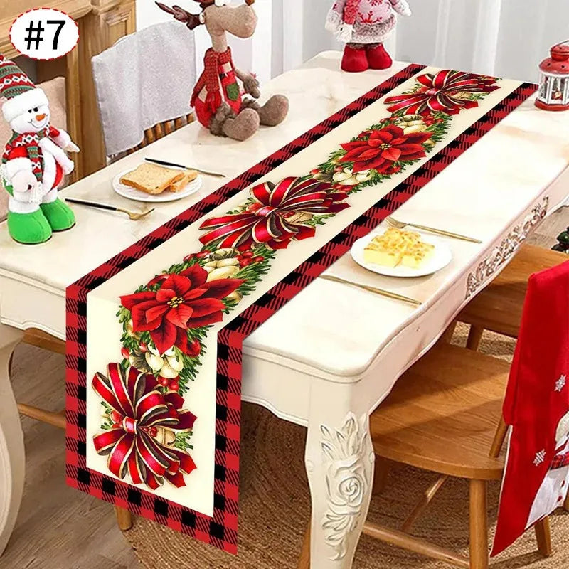 Christmas Decoration 2025 New Year Tablecloth Decoration Running Table Accessories Home Room Decoration 2026 New Year Gifts
