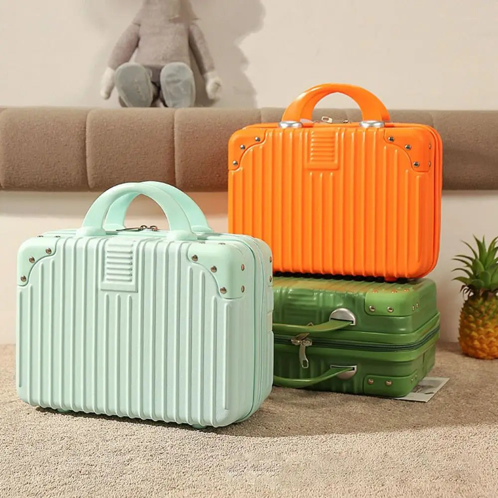 14 inch Lightweight Mini Travel Suitcase Cosmetic Box Waterproof Hand Luggage Organizer Makeup Case Protable Small Boarding Case