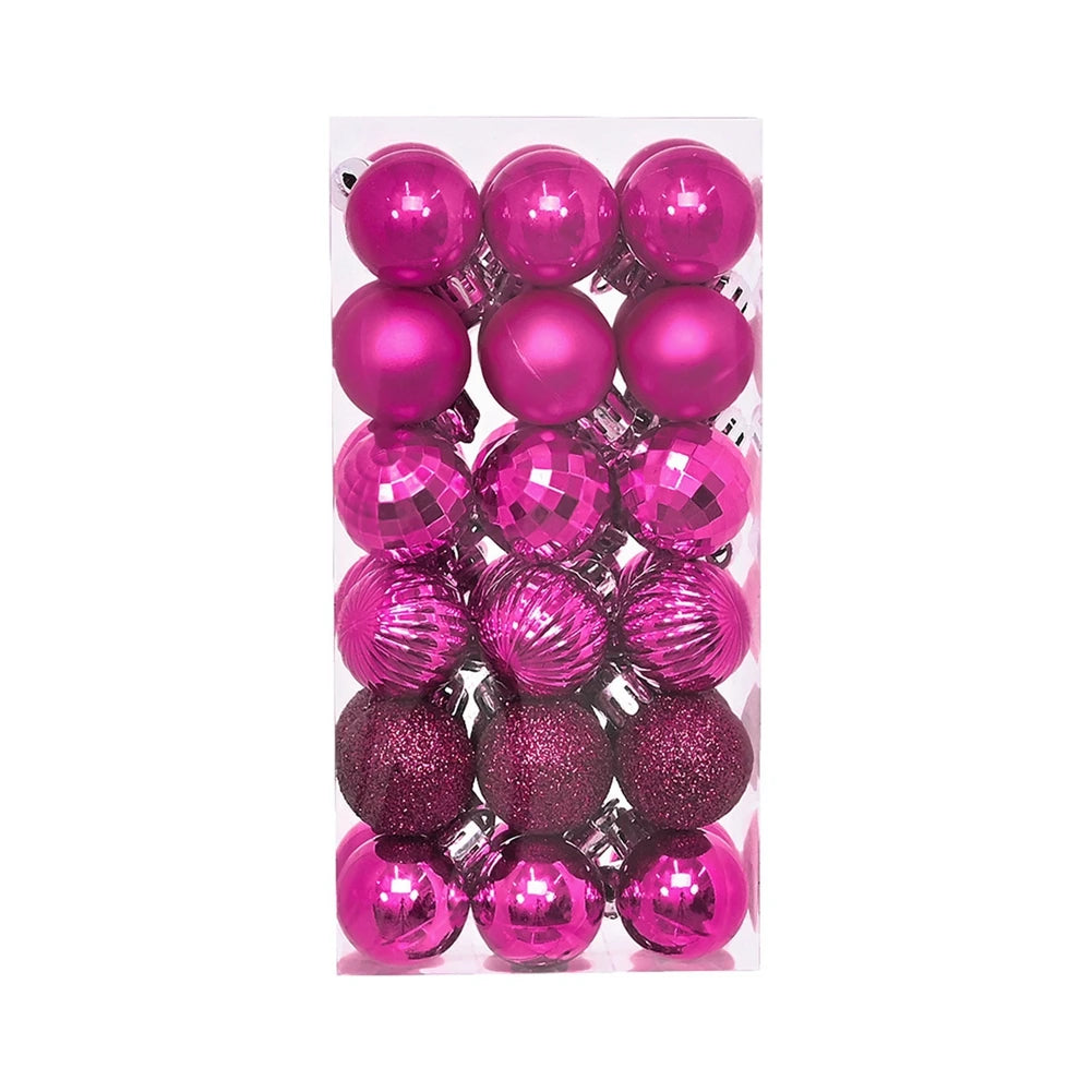 36Pcs Christmas Balls New Year Party Decoration Xmas Tree Ornaments Christmas Hanging Ornament Home Decor Gifts Navidad