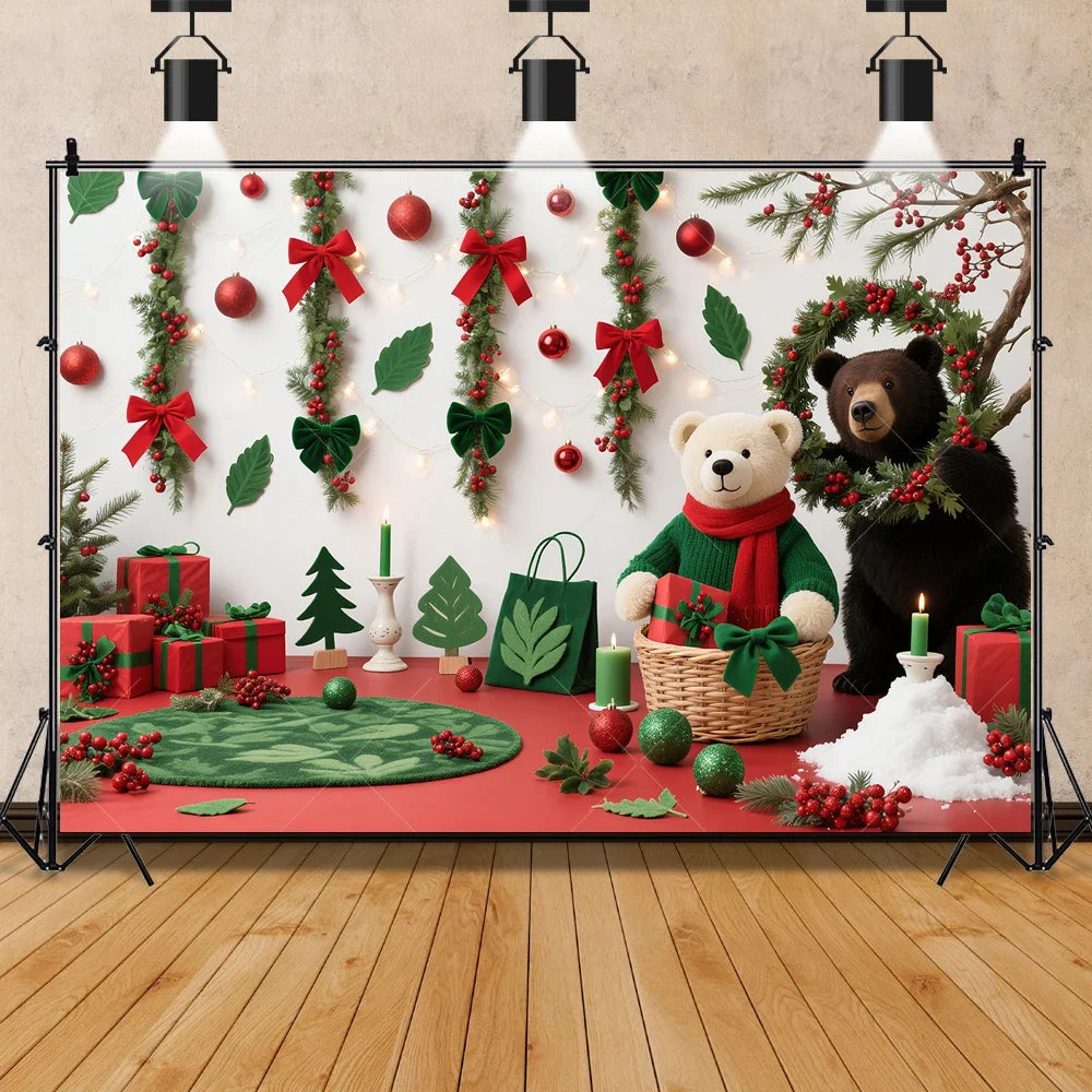 2025 New Year Christmas Background Customized Family Party Decoration Banner Provide Portrait Photography Studio Shooting Props