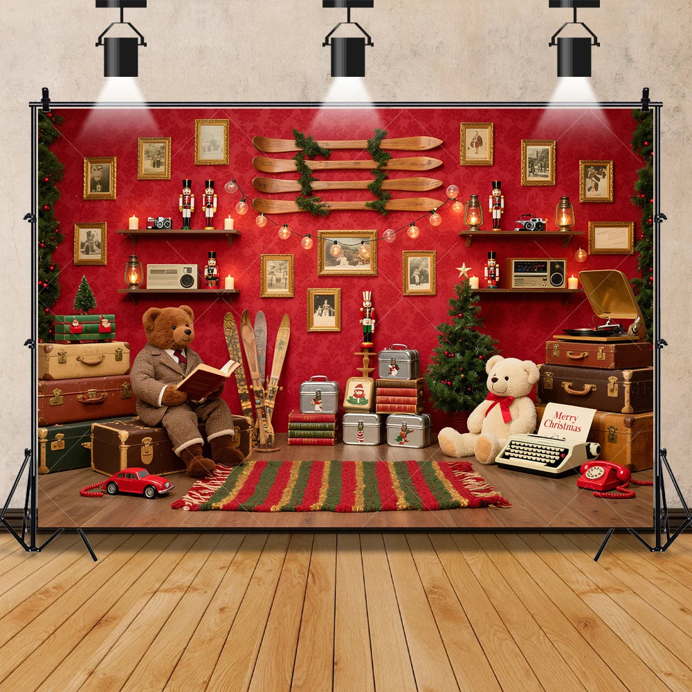 2025 New Year Christmas Background Customized Family Party Decoration Banner Provide Portrait Photography Studio Shooting Props
