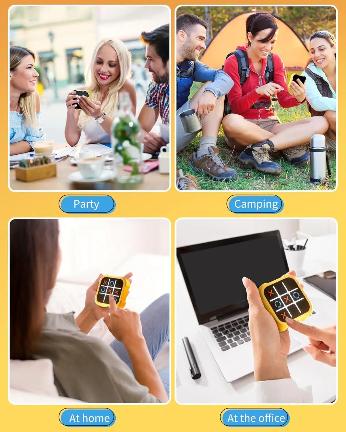 Tic-Tac-Toe Board Board Multifunctional Electronic Games Montessori Puzzle Table Game Chess Chess Set Portable for Adults Kids