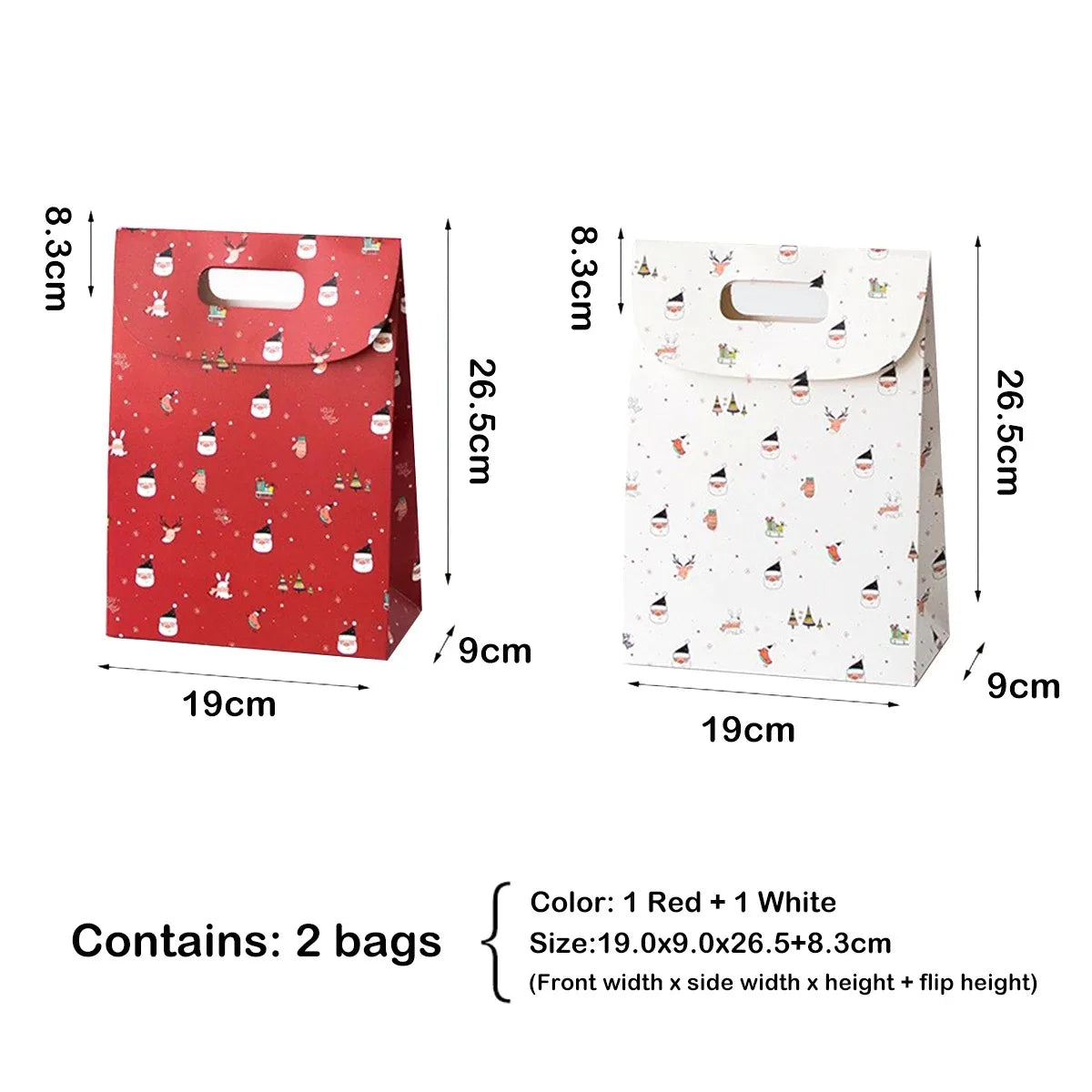 Christmas gift box candy bag portable flip cover souvenir gift bag