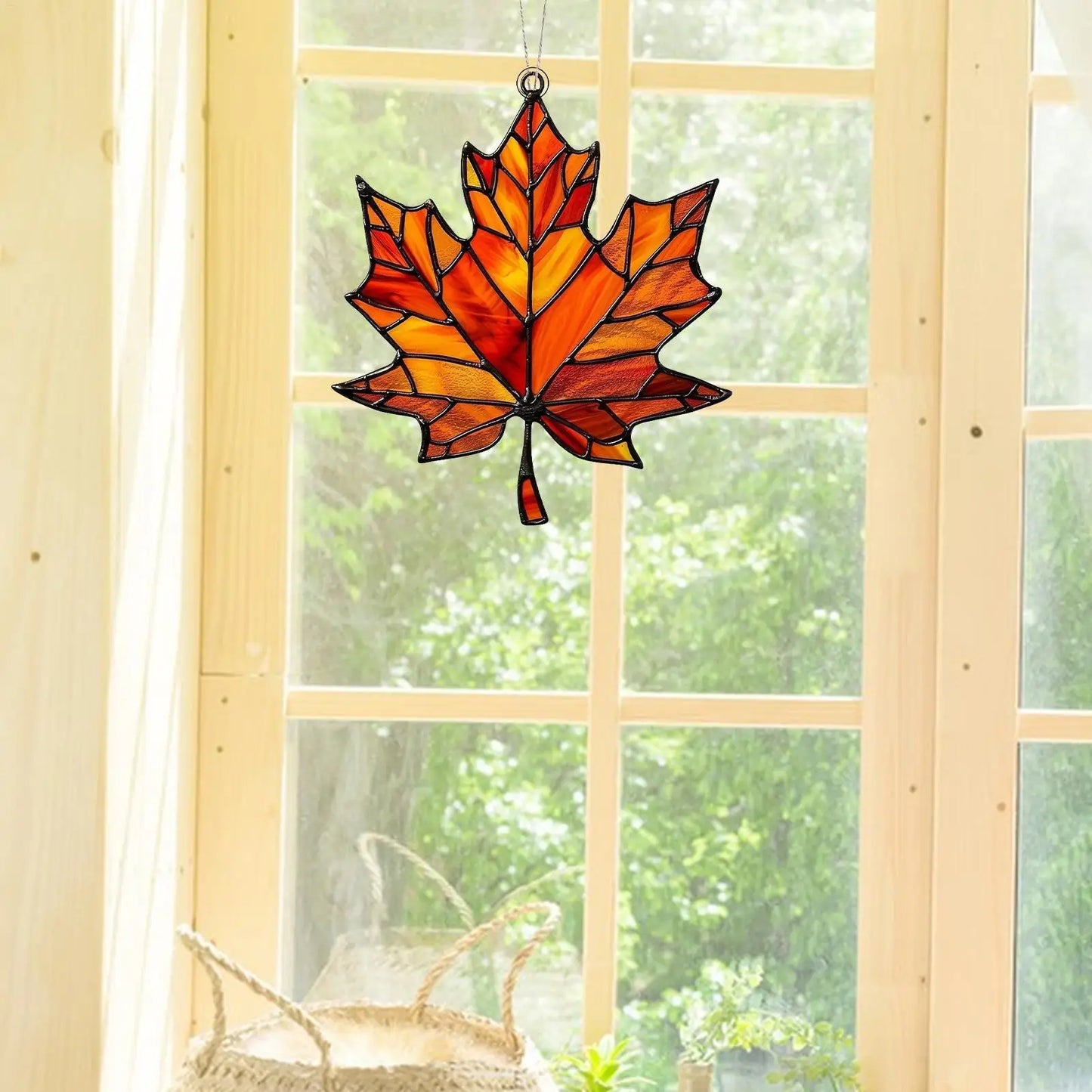 Fall Leaves Thanksgiving Decor Autumn Decor Wall Decor Fall Leaves Maple Leaves Stained Fall Decorations Acrylic Wall Art