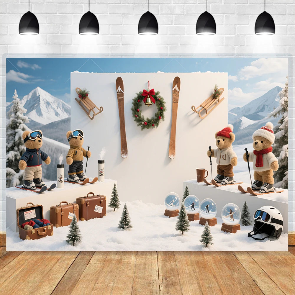 2025 New Year Christmas Background Customized Family Party Decoration Banner Provide Portrait Photography Studio Shooting Props