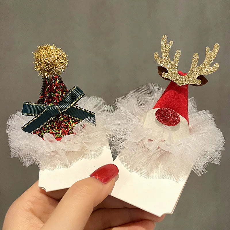 Christmas Decoration 2025 Hair Accessory Christmas Birthday Party Favors Gifts for Kids Hairpin Navidad 2025 Novedades