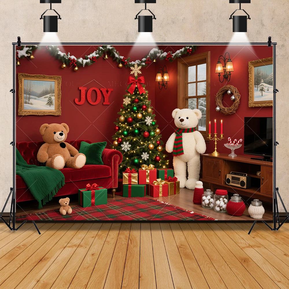 2025 New Year Christmas Background Customized Family Party Decoration Banner Provide Portrait Photography Studio Shooting Props