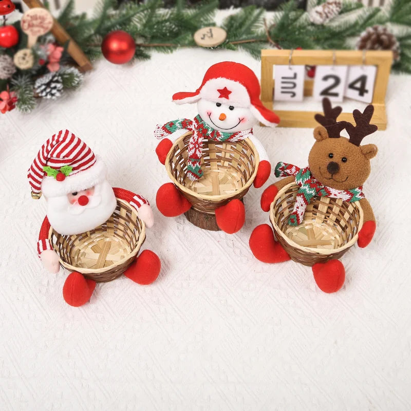 Christmas Decoration Candy Basket Christmas Tabletop Decoration Children Candy Basket Christmas Decoration Small Candy Box