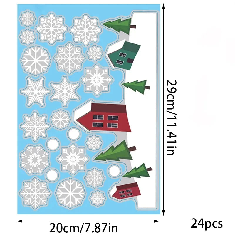 MissDeer Christmas Santa Claus Window Stickers Wall Ornaments Pendant Merry Christmas For Home Decor New Year Glass Decal