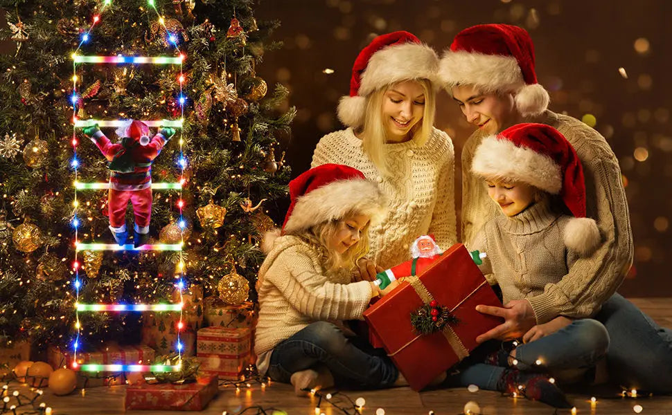 3M Santa Claus Climbing Ladder LED Hanging Light Christmas tree Ornament home garden outdoor christmas decorations navidad 2025