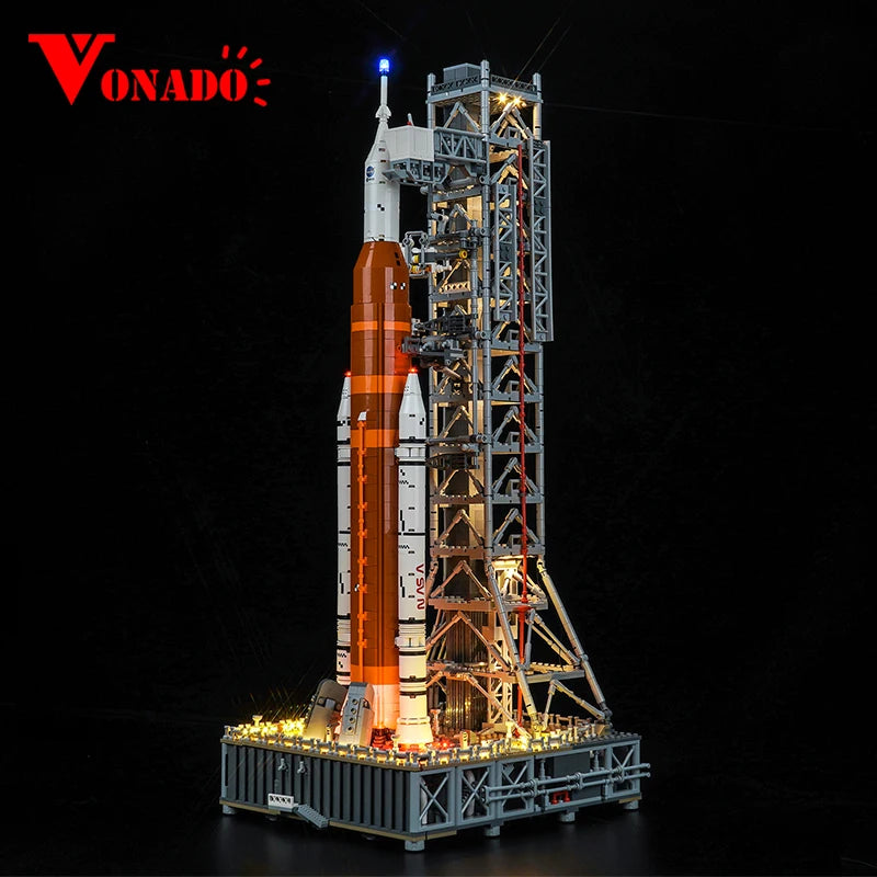 The Vonado LED 10341 set is suitable for Artemis Space Launch System building blocks (including lighting accessories only)
