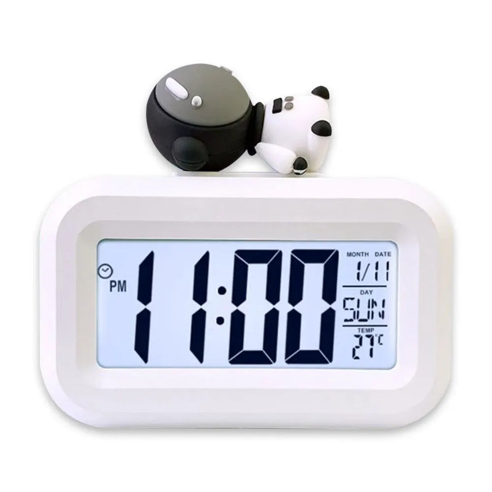 LED Digital Alarm Clock Date Week Temperature Display Electronic Table Clock Table Clock Battery Powered Snooze Clock Home Decor