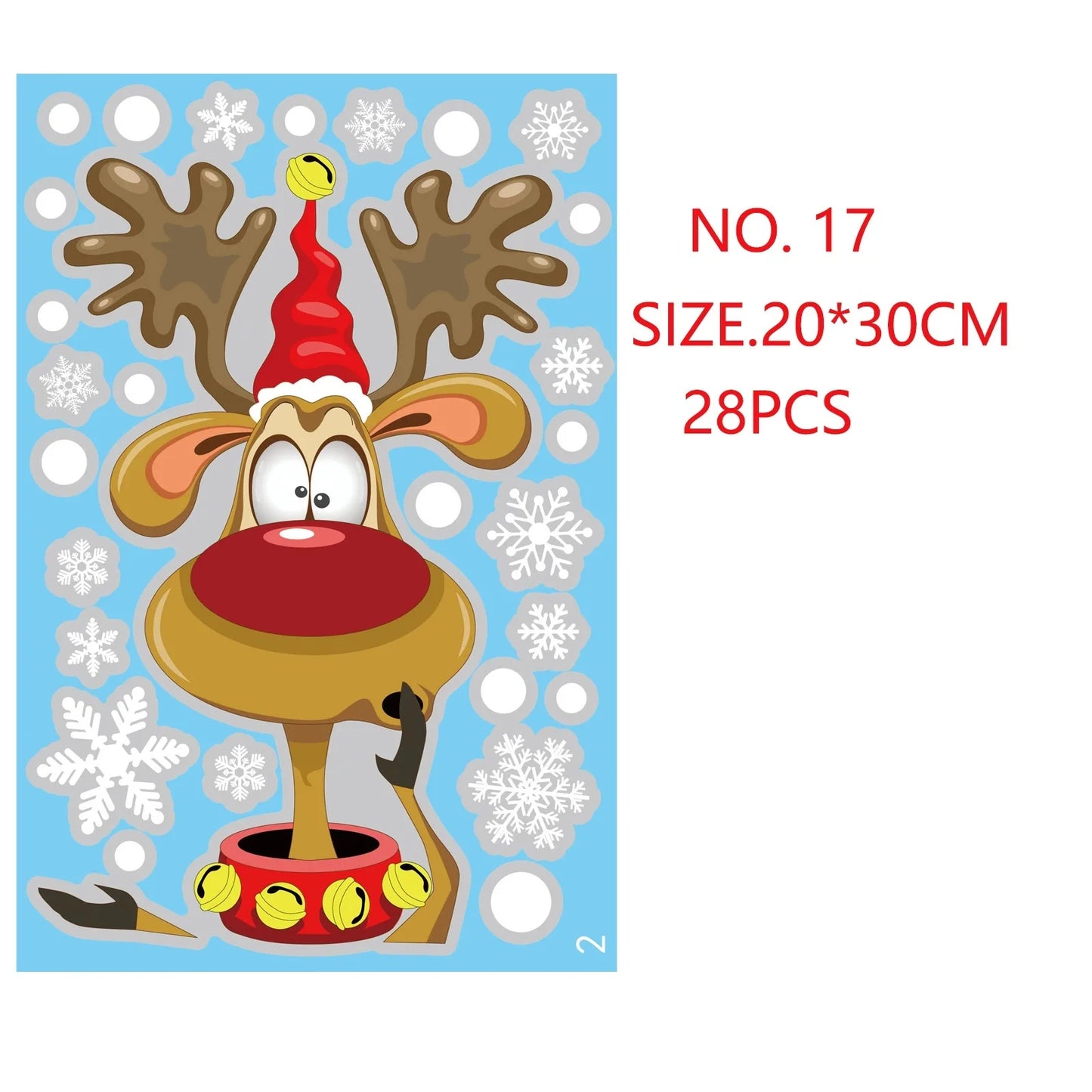 MissDeer Christmas Santa Claus Window Stickers Wall Ornaments Pendant Merry Christmas For Home Decor New Year Glass Decal