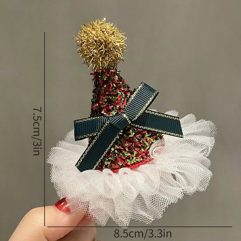 Christmas Decoration 2025 Hair Accessory Christmas Birthday Party Favors Gifts for Kids Hairpin Navidad 2025 Novedades
