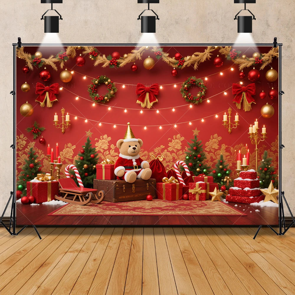 2025 New Year Christmas Background Customized Family Party Decoration Banner Provide Portrait Photography Studio Shooting Props