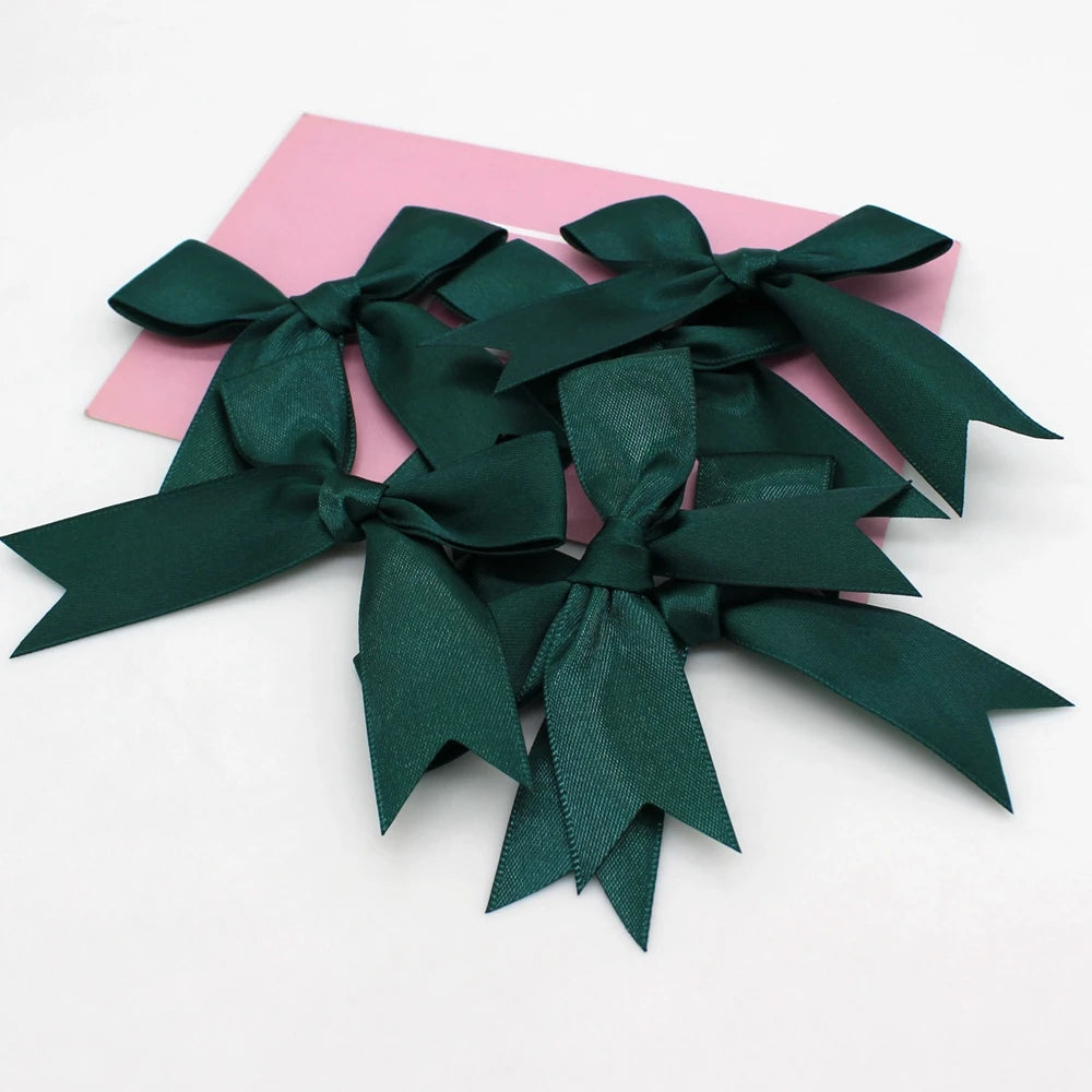 30pcs/lot 85mm ribbon bow craft bow pink white floral gift tie wedding decoration bow DIY birth party baking decoration