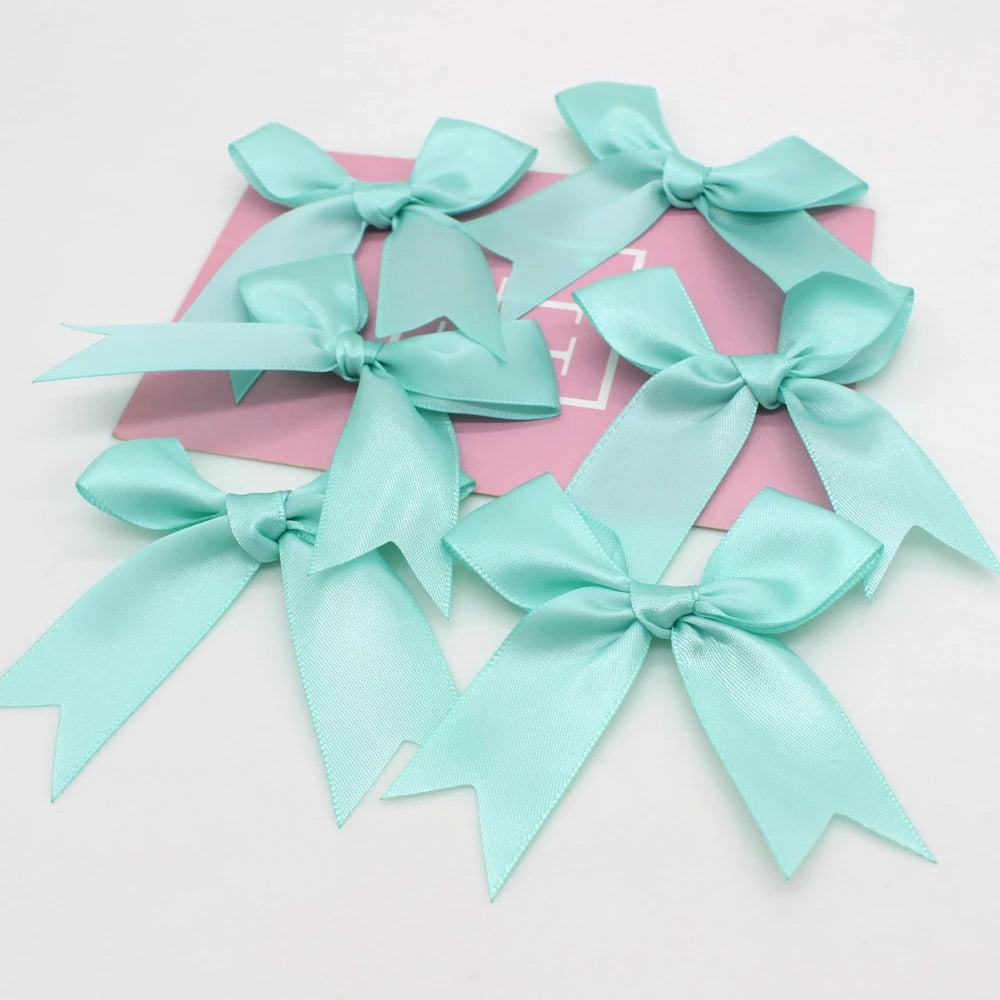 30pcs/lot 85mm ribbon bow craft bow pink white floral gift tie wedding decoration bow DIY birth party baking decoration