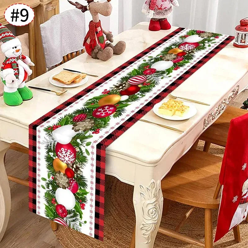 Christmas Decoration 2025 New Year Tablecloth Decoration Running Table Accessories Home Room Decoration 2026 New Year Gifts