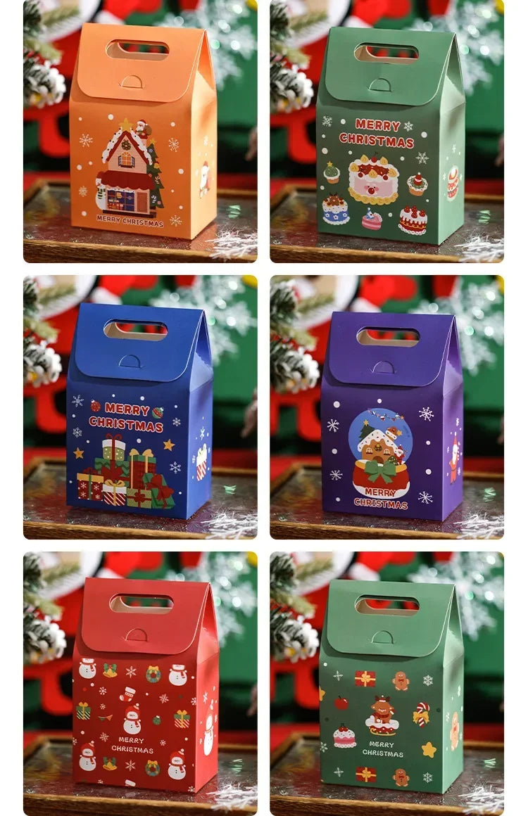 Christmas Gift Bags Small Gifts Cookies Colourful Boxes Christmas Eve Handheld Candy Boxes Father Christmas Christmas Gifts
