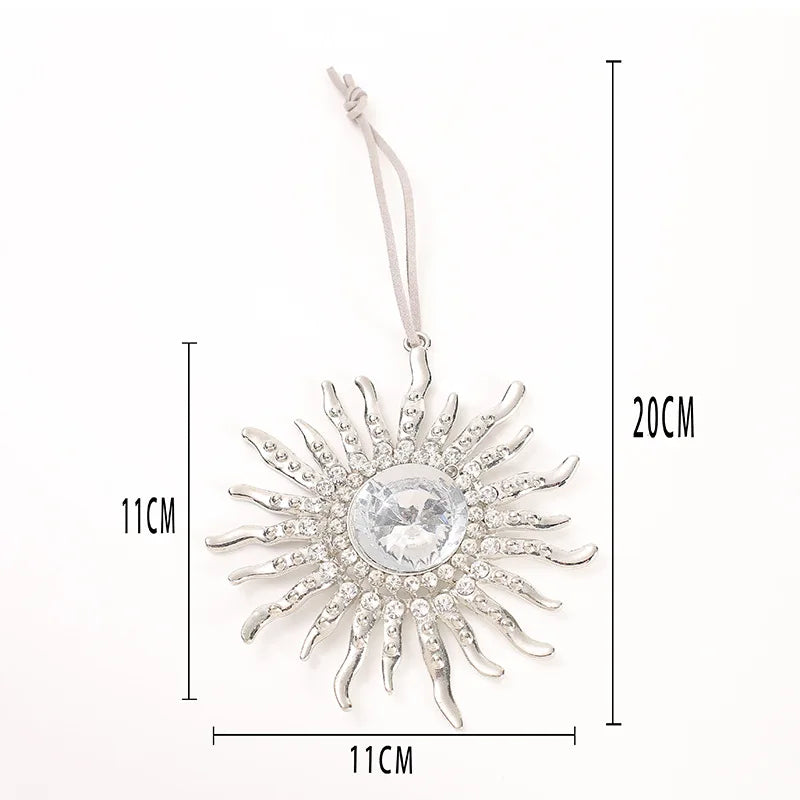 Christmas Crystal Clear Acrylic Snowflake Walking Stick Xmas Tree Pendant Ornaments Christmas Decoration For Home Navidad Noel