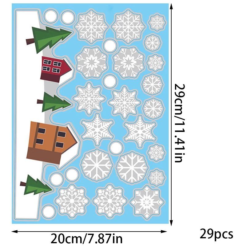 MissDeer Christmas Santa Claus Window Stickers Wall Ornaments Pendant Merry Christmas For Home Decor New Year Glass Decal