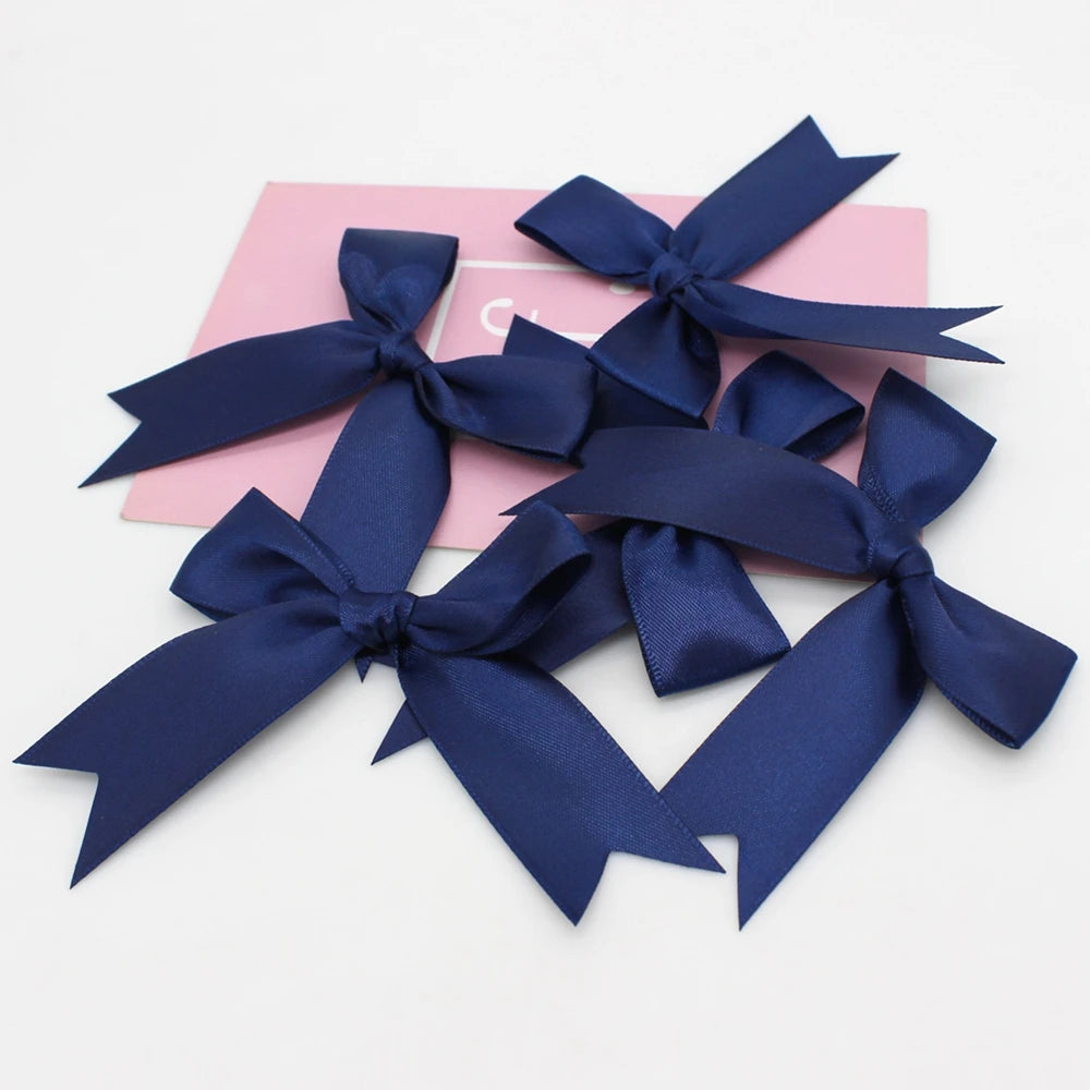 30pcs/lot 85mm ribbon bow craft bow pink white floral gift tie wedding decoration bow DIY birth party baking decoration