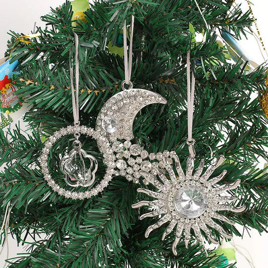 Christmas Crystal Clear Acrylic Snowflake Walking Stick Xmas Tree Pendant Ornaments Christmas Decoration For Home Navidad Noel