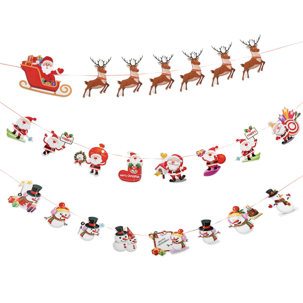 2M Christmas Decoration Santa Claus Flag Raising Xmas Tree Pendant for Home Decor 2026 New Year Party Gift Navidad Accessories