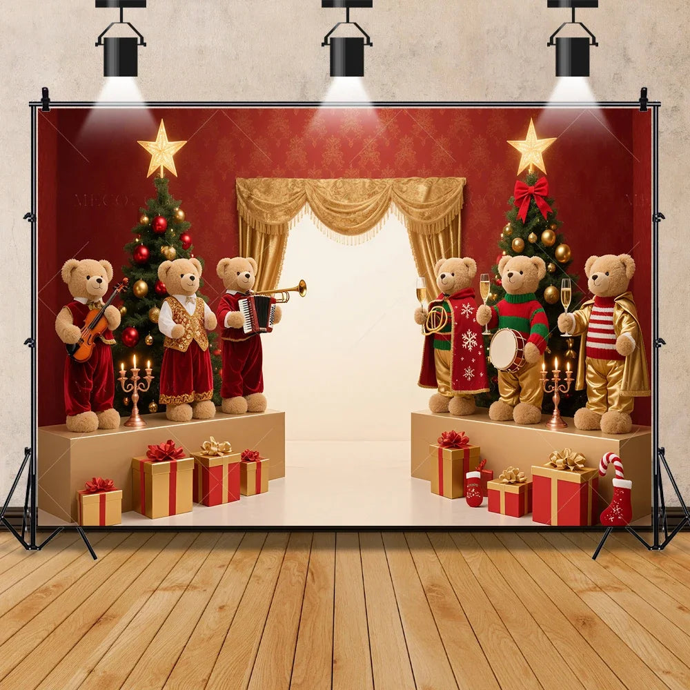 2025 New Year Christmas Background Customized Family Party Decoration Banner Provide Portrait Photography Studio Shooting Props