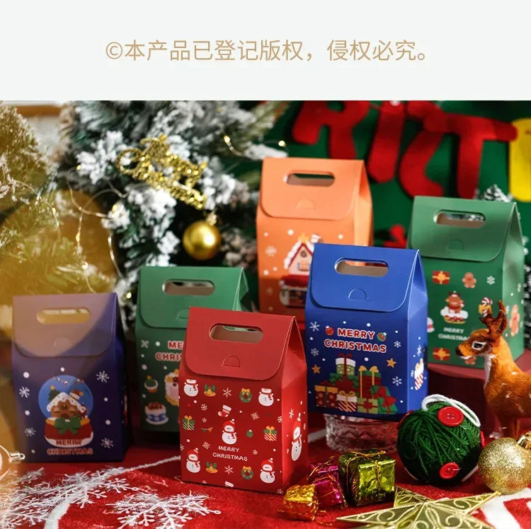 Christmas Gift Bags Small Gifts Cookies Colourful Boxes Christmas Eve Handheld Candy Boxes Father Christmas Christmas Gifts