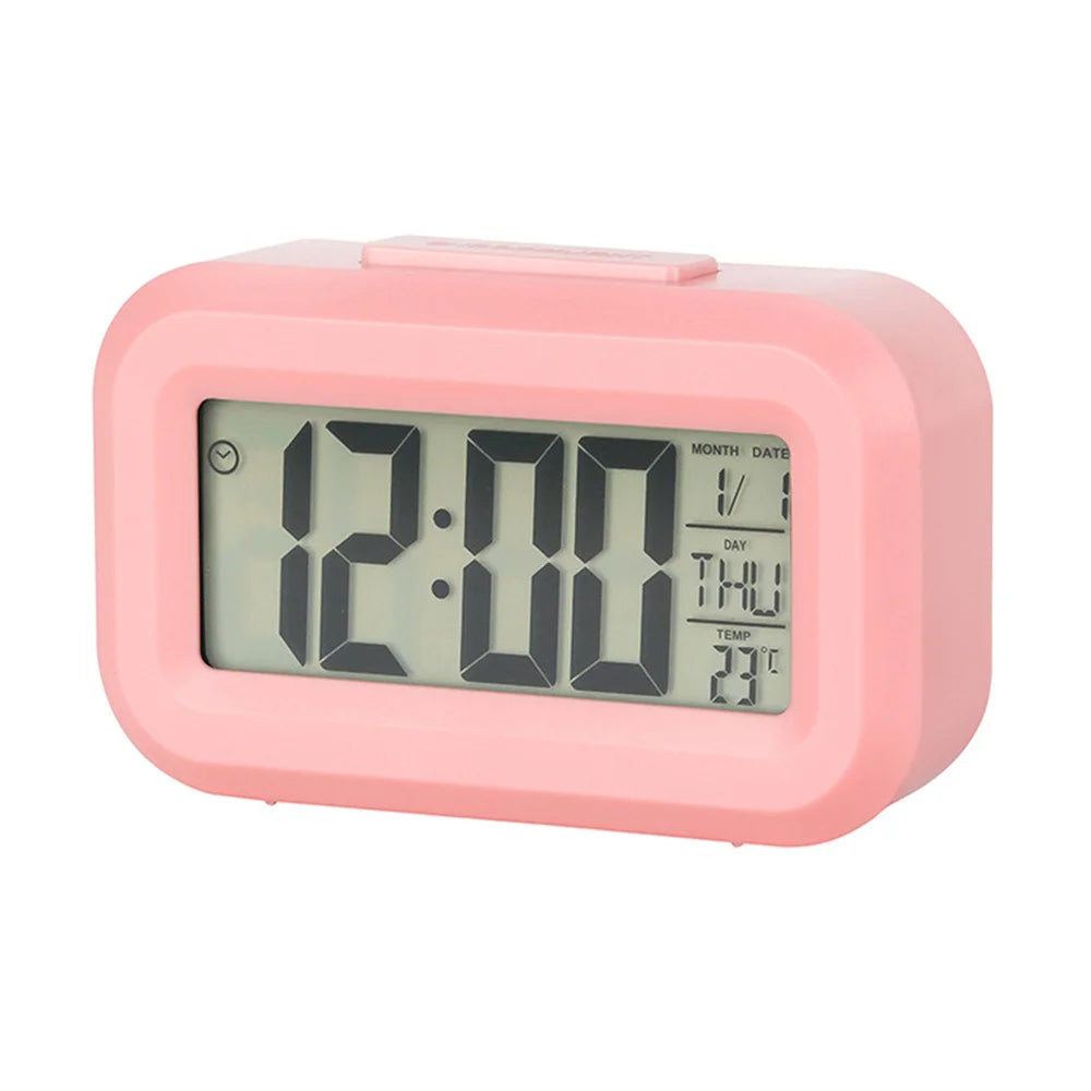 LED Digital Alarm Clock Electronic Digital Alarm Screen Desktop Clock For Home Office Backlight Snooze Data Calendar Desk Clocks