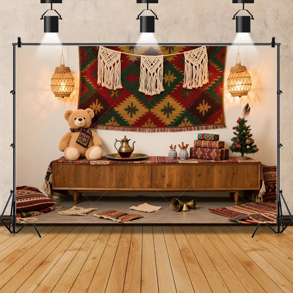 2025 New Year Christmas Background Customized Family Party Decoration Banner Provide Portrait Photography Studio Shooting Props